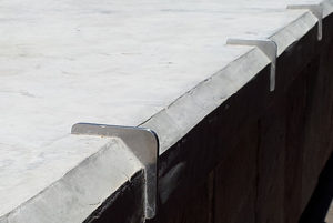 Wedged Stainless Steel Skateboard Deterrents